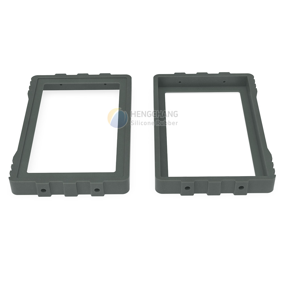 Anti-slip and shock-absorbing silicone rubber frame