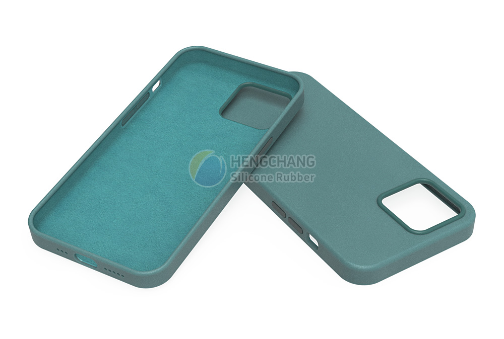 plastic-liquid silicone overmolded phone cases with flocking fabric-3