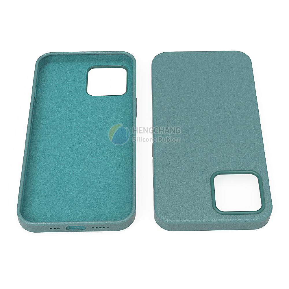 plastic-liquid silicone overmolded phone cases with flocking fabric-9