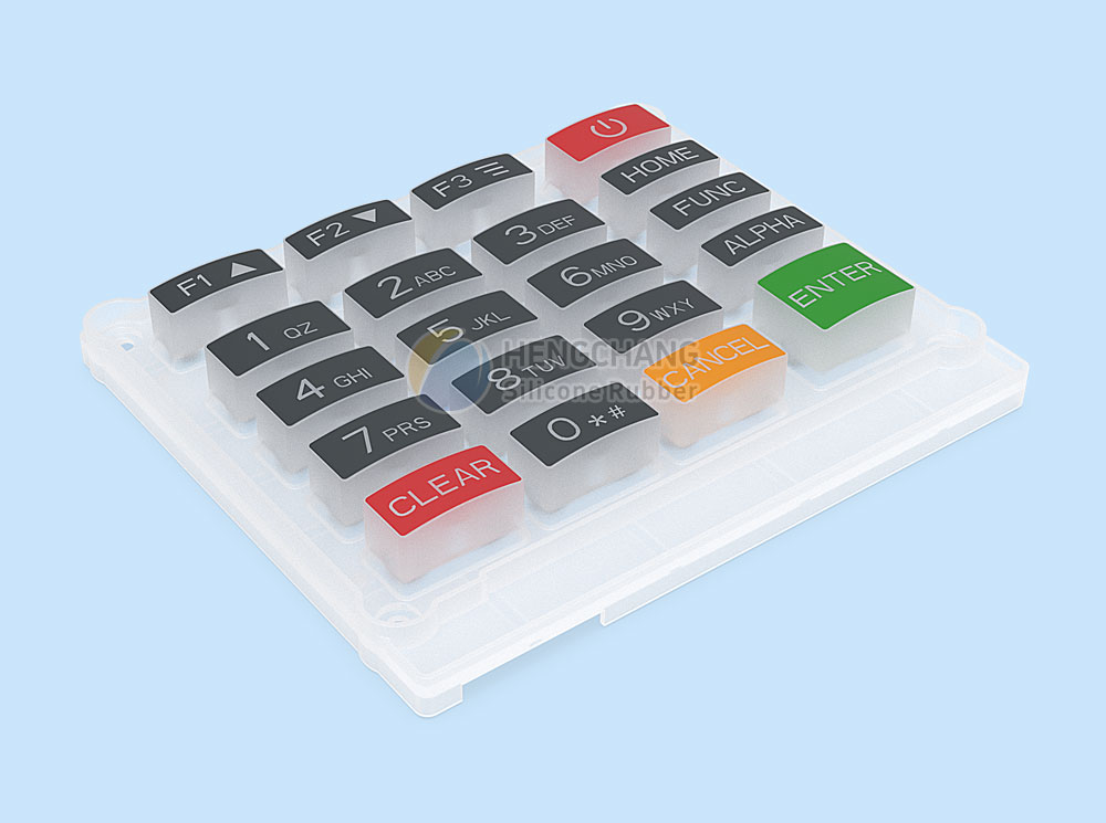 Semi-transparent light-guiding silicone keys for POS keyboard-10