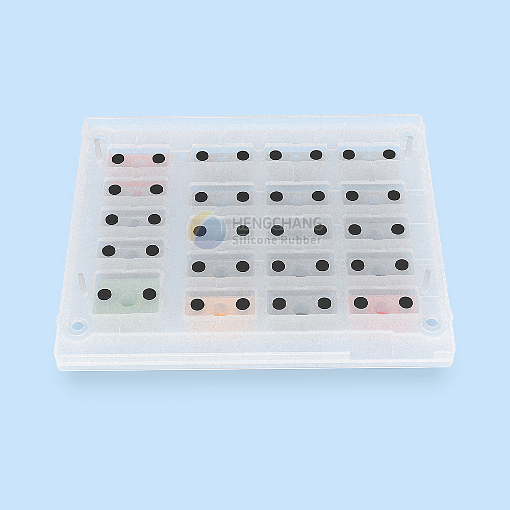 Semi-transparent light-guiding silicone keys for POS keyboard-5