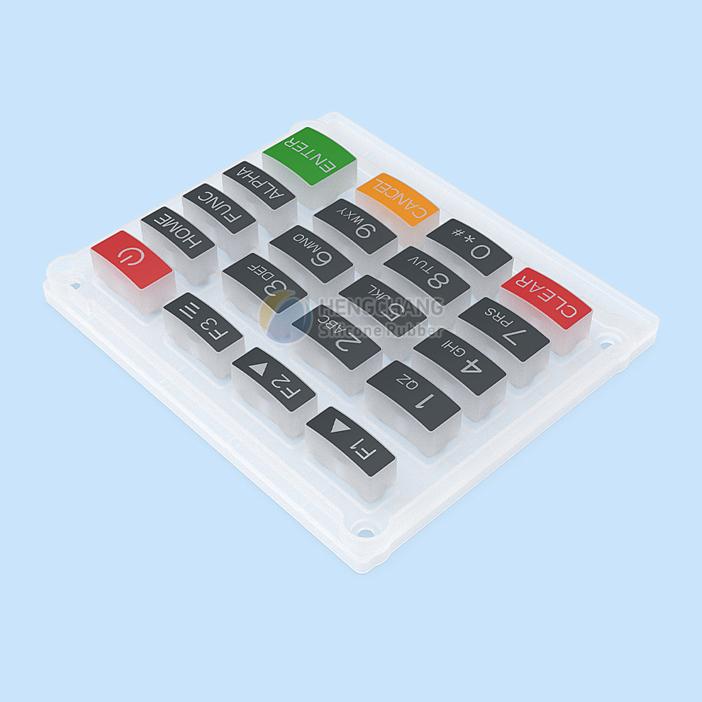 Semi-transparent light-guiding silicone keys for POS keyboard-8
