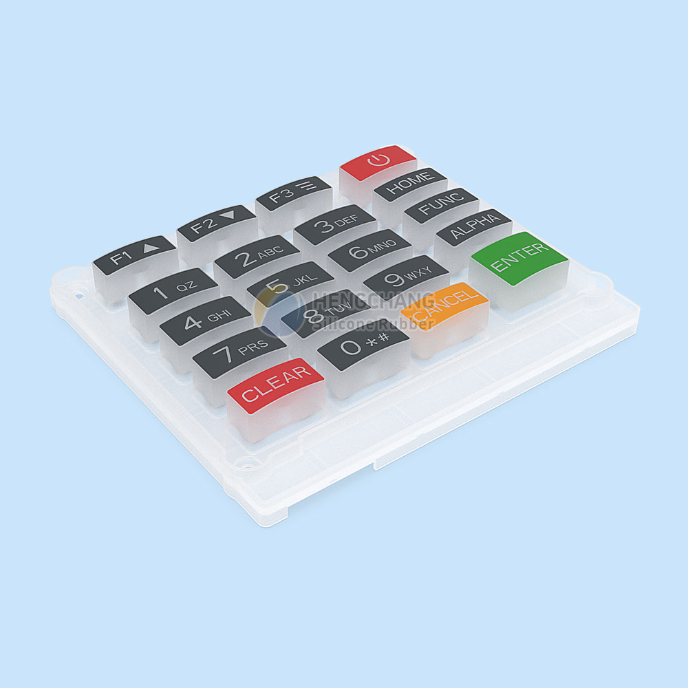 Semi-transparent light-guiding silicone keys for POS keyboard-9