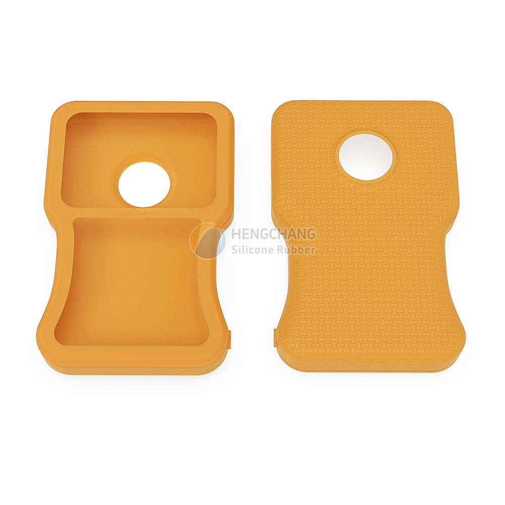 Silicone case with fabric texture, rubber protective cover-3