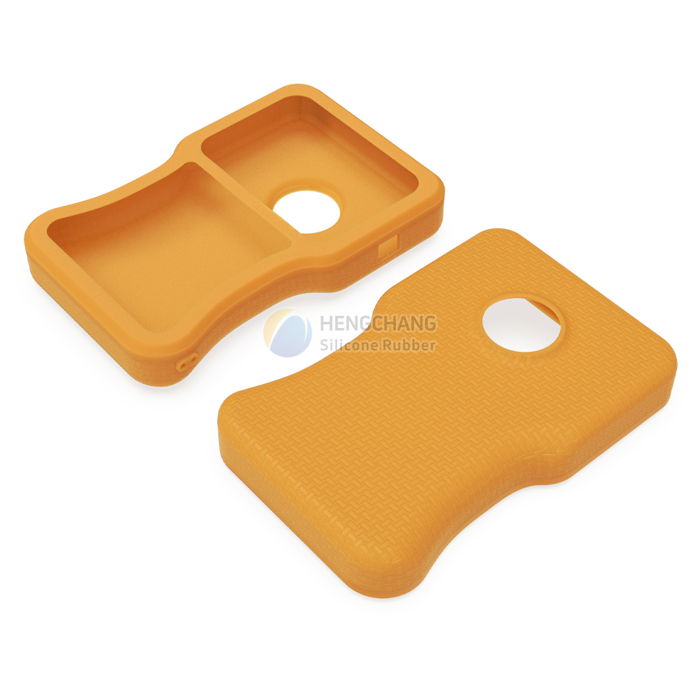 Silicone case with fabric texture, rubber protective cover-5