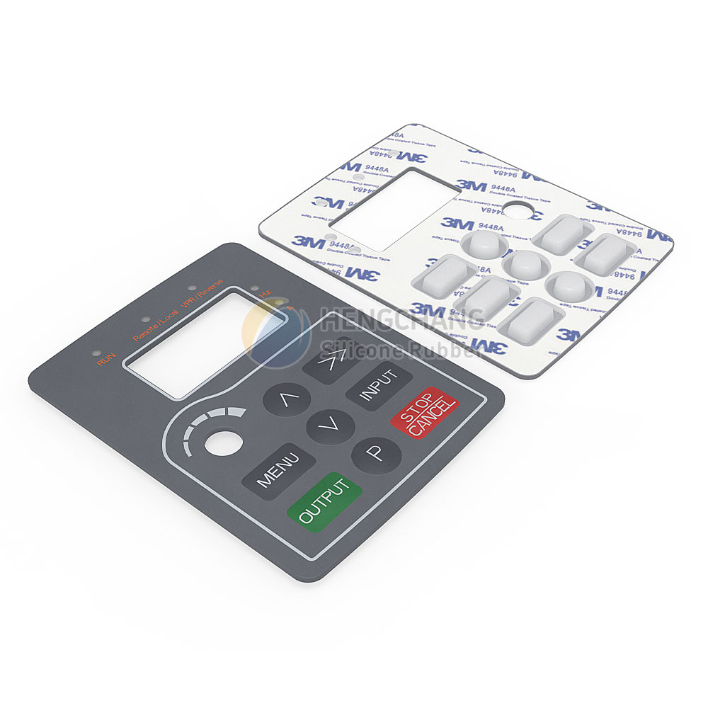 Inverter silicone panel, with adhesive backing, partially light-transmitting-4