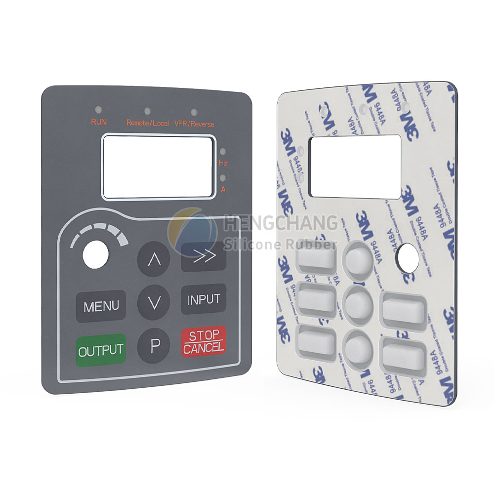 Inverter silicone panel, with adhesive backing, partially light-transmitting