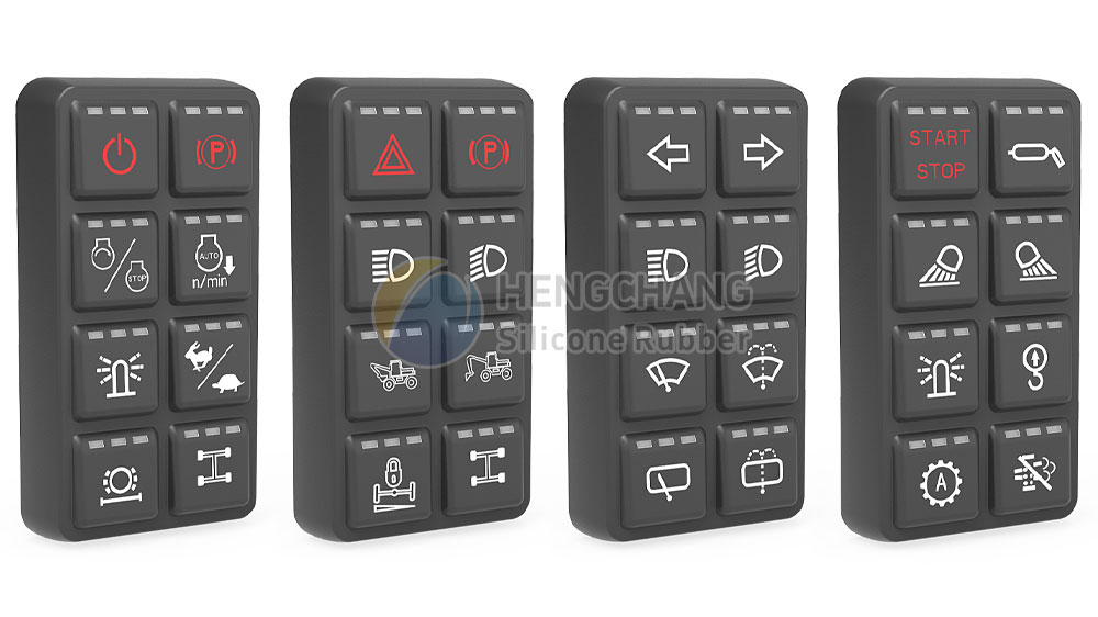 8-key CAN bus 2*4 soft-touch silicone faceplate-5
