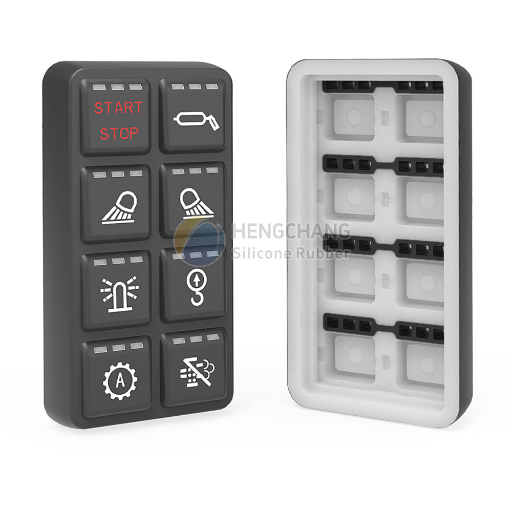 8-key CAN bus 2*4 soft-touch silicone faceplate-6