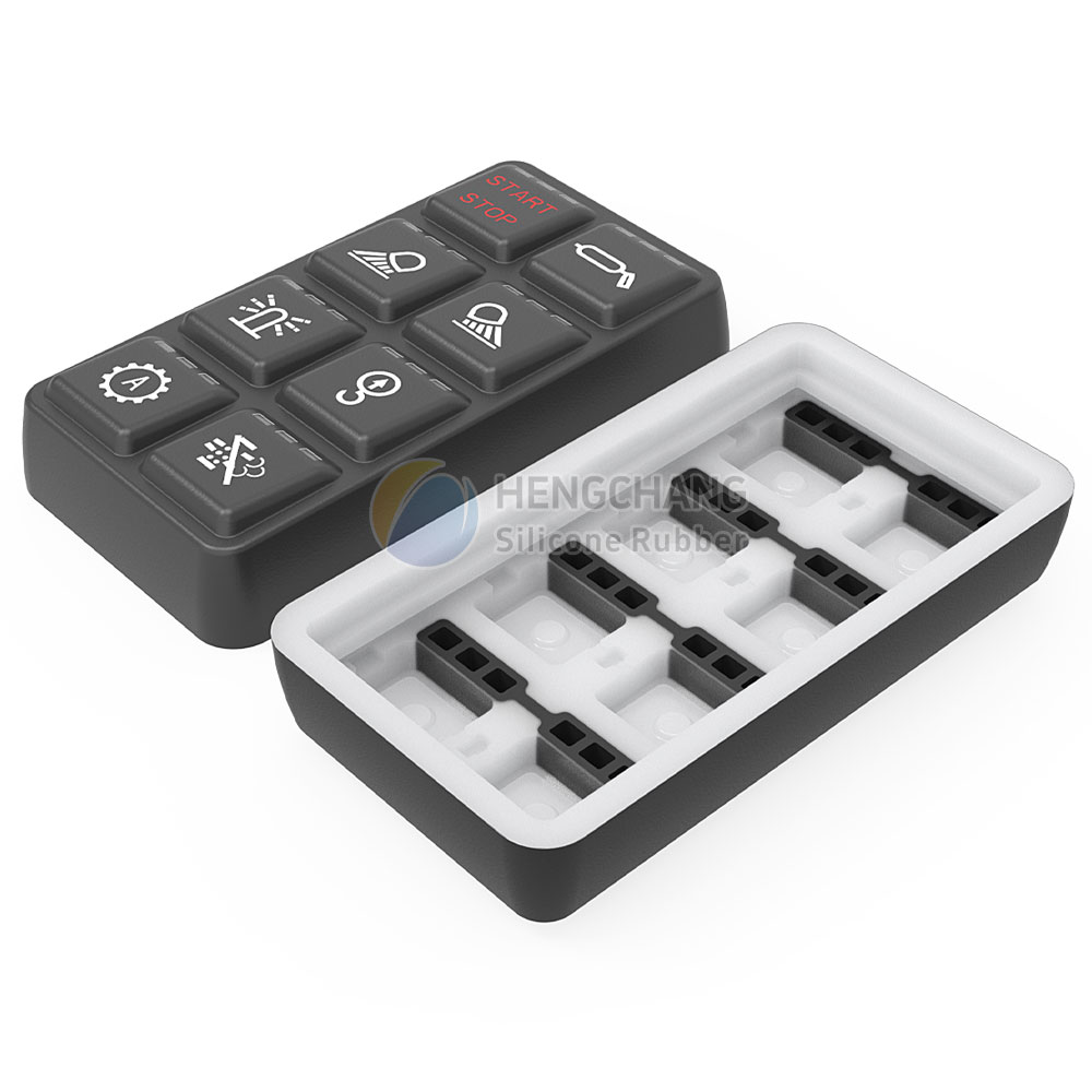 8-key CAN bus 2*4 soft-touch silicone faceplate-7