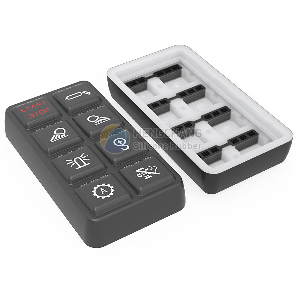 8-key CAN bus 2*4 soft-touch silicone faceplate-8